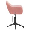 vidaXL Otočn&eacute; jed&aacute;lensk&eacute; stoličky 2 ks ružov&eacute; zamatov&eacute;