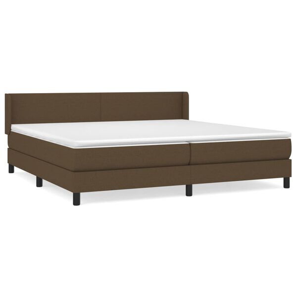 vidaXL Boxspring posteľ s matracom tmavohned&aacute; 200x200 cm l&aacute;tka