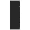 vidaXL Zásuvková skrinka čierna 60x36x103 cm spracované drevo