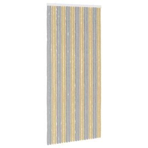 vidaXL Z&aacute;ves proti hmyzu z chenille &Scaron;ed&aacute; a b&eacute;žov&aacute; 100 x 220 cm 100% PP