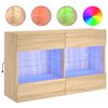 vidaXL TV n&aacute;stenn&aacute; skrinka s LED svetlami dub sonoma 98,5x30x60,5 cm