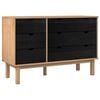 vidaXL Z&aacute;suvkov&yacute; kabinet so z&aacute;suvkou OTTA Čierna 111 x 43 x 73,5 cm