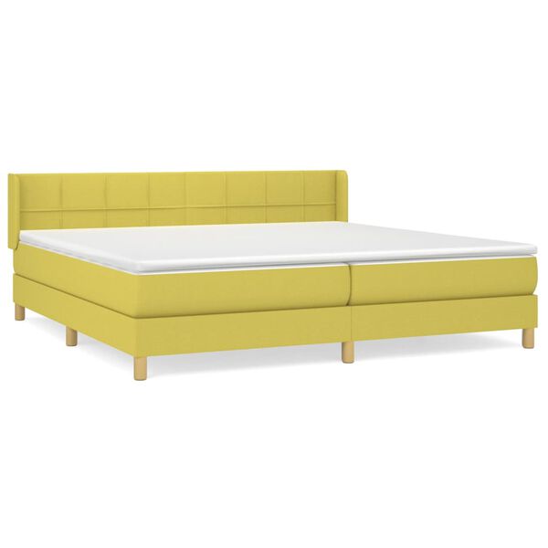 vidaXL Boxspring posteľ s matracom zelen&aacute; 200x200 cm l&aacute;tka