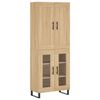 vidaXL Vysok&aacute; skrinka dub sonoma 69,5x34x180 cm spracovan&eacute; drevo