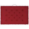 vidaXL Podlahové paletové podložky 3 ks burgundské červené bavlna