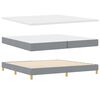 vidaXL Posteľ boxspring s matracom Svetlosiv&aacute; 200 x 200 cm l&aacute;tka