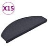 vidaXL Schodov&eacute; rohože 15 ks 65x24x4 cm tmavo&scaron;ed&eacute; a modr&eacute; polkruhov&eacute; veľk&eacute;