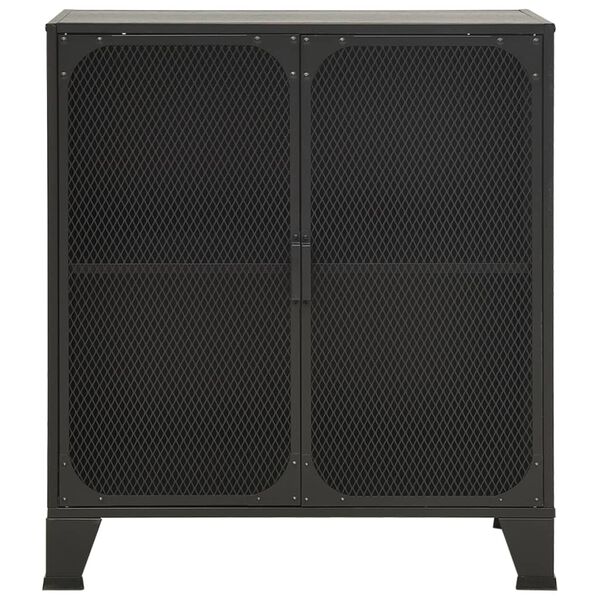 vidaXL Úložné skrinky 2 ks sivé 72x36x82 cm kov a MDF