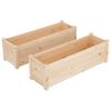 vidaXL Z&aacute;hradn&eacute; kvetin&aacute;če 2 ks 100x31x31 cm, borovicov&yacute; mas&iacute;v