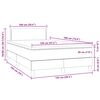 vidaXL Boxspring posteľ s matracom a LED, čierna 120x190 cm, zamat