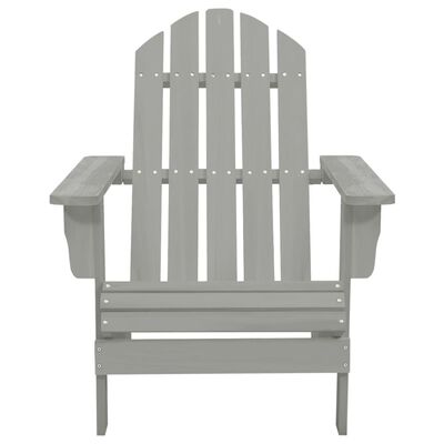 vidaXL Záhradná stolička sivá drevená