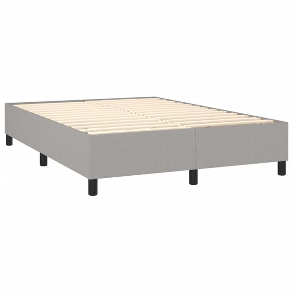 vidaXL Boxspring posteľ s matracom bledosiv&yacute; 140x190 cm l&aacute;tka