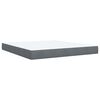 vidaXL Posteľn&yacute; r&aacute;m boxspring s matracom tmavosiv&yacute; 180x200 cm zamat