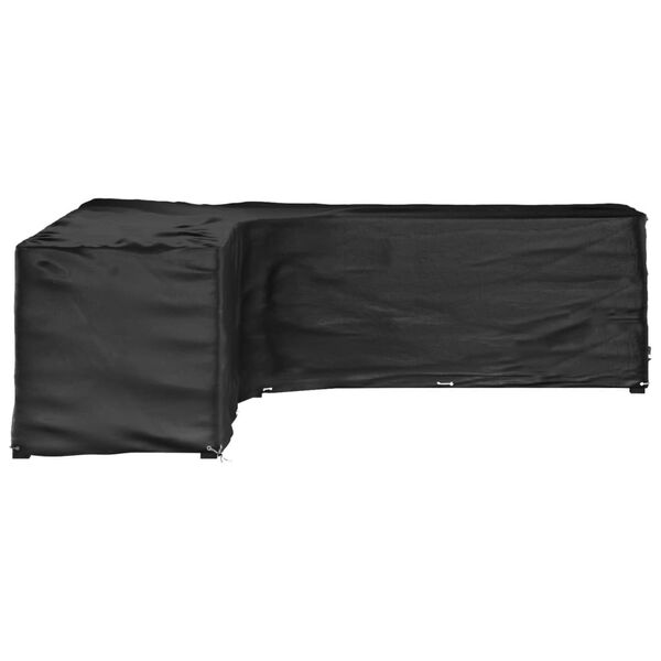 vidaXL Kryt na záhradný nábytok v tvare L 20 očiek 300x300x90 cm