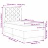 vidaXL Boxspring posteľ s matracom tmavo&scaron;ed&aacute; 90x190 cm Čierna l&aacute;tka