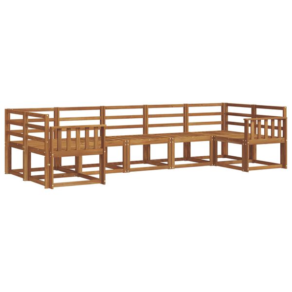 vidaXL Z&aacute;hradn&aacute; s&uacute;prava gaučov 7 pcs Pr&iacute;rodn&aacute; Pevn&eacute; ak&aacute;ciov&eacute; drevo