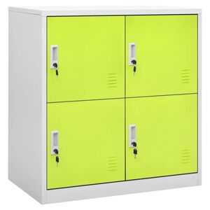 vidaXL Uzamykacia skriňa bledosiv&aacute; a zelen&aacute; 90x45x92,5 cm oceľov&aacute;