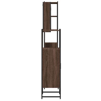 vidaXL 4-dielna sada kúpeľňových skriniek hnedý dub spracované drevo