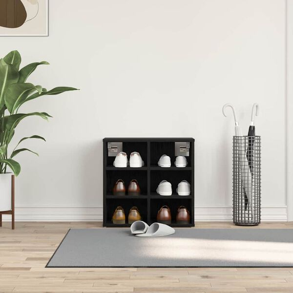 vidaXL Skriňa na topánky Čierny dub 52 x 30 x 50,5 cm Kompozitné drevo