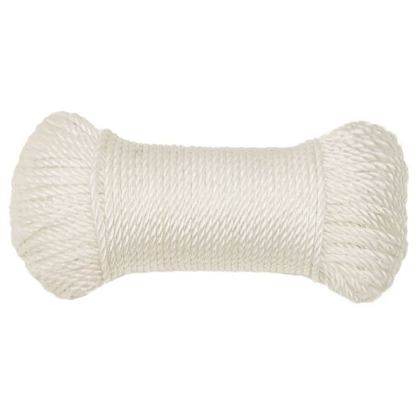 vidaXL Pracovné lano biele 3 mm 50 m polypropylén