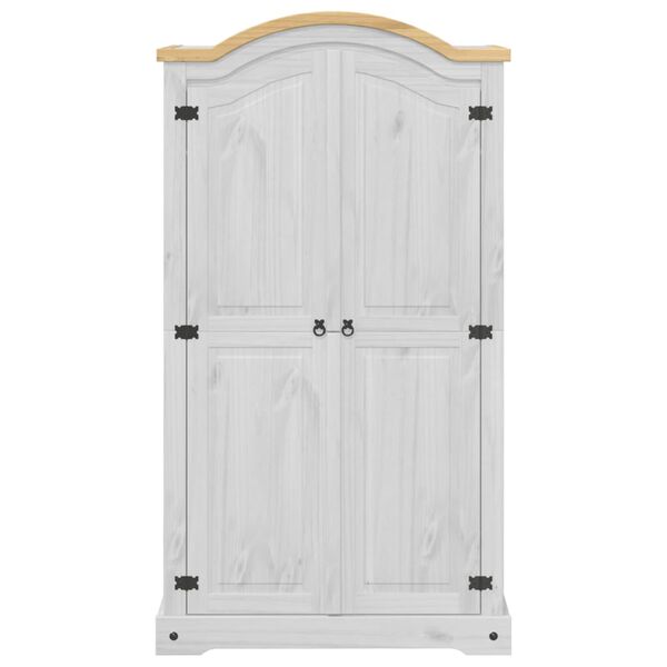 vidaXL Šatník Corona biely 102x52x186 cm borovicový masív