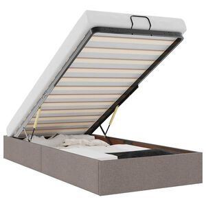 vidaXL Osmansk&yacute; r&aacute;m postele bez matraca sivohned&aacute; 90x190 cm l&aacute;tka