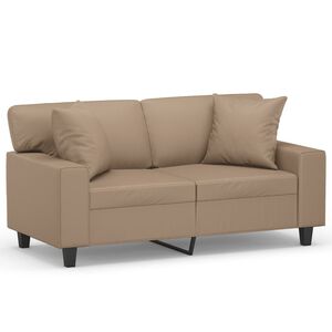 vidaXL 2-miestna pohovka s vank&uacute;&scaron;mi kapuč&iacute;nov&aacute; 120 cm umel&aacute; koža