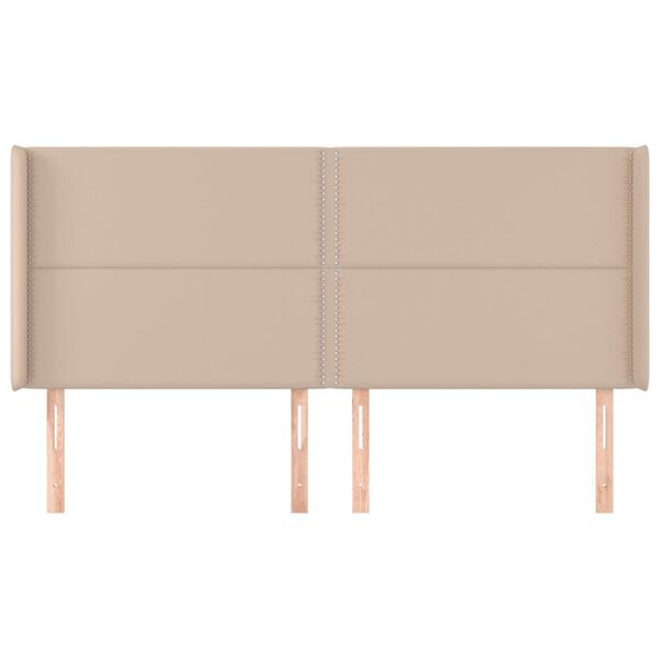 vidaXL Čelo postele so z&aacute;hybmi kapuč&iacute;nov&eacute; 183x16x118/128 cm umel&aacute; koža