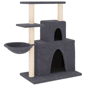 vidaXL &Scaron;krabadlo pre mačky so sisalov&yacute;mi stĺpikmi tmavosiv&eacute; 83 cm