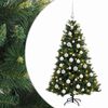 vidaXL Umel&yacute; vianočn&yacute; stromček s vianočn&yacute;mi guľami 120 cm 150 LED