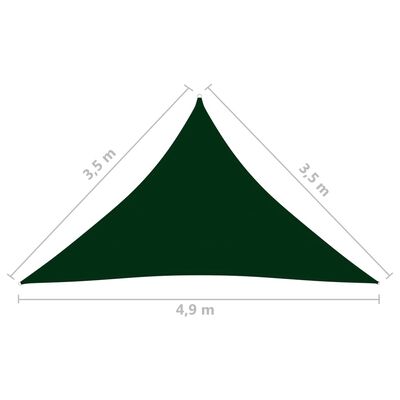 vidaXL Tieniaca plachta oxfordská látka trojuholníková 3,5x3,5x4,9 m