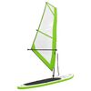 vidaXL Nafukovací Stand up paddleboard s plachtou, zeleno biely