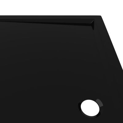 vidaXL Obdĺžniková sprchová vanička z ABS čierna 70x120 cm