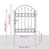 vidaXL Brána do plotu Sivá 100 x 125 cm Povrchovo upravená oceľ