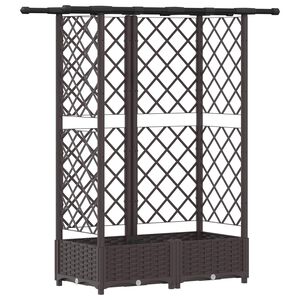 vidaXL Vyv&yacute;&scaron;en&yacute; z&aacute;hon s mriežkou a strechou Hned&aacute; 124 x 40 x 121 cm PP