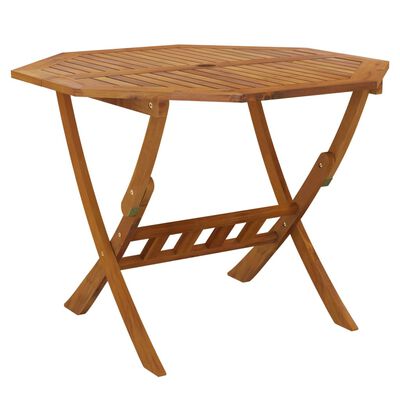 vidaXL Skladací záhradný stôl 90x75 cm masívne akáciové drevo