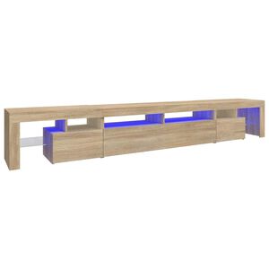 vidaXL TV skrinka s LED svetlami dub sonoma 260 x 36,5 x 40 cm