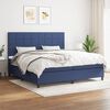 vidaXL Boxspring posteľ s matracom modr&aacute; 200x200 cm l&aacute;tka