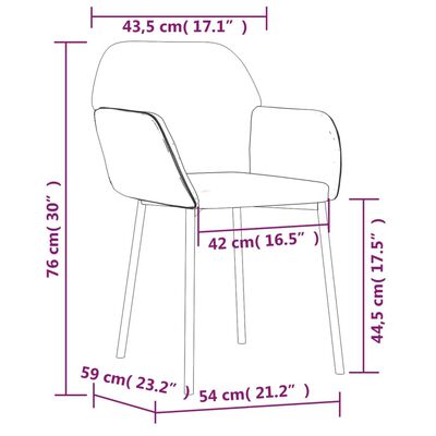 vidaXL Jedálenské stoličky 2 ks krémové zamatové