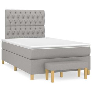 vidaXL Boxspring posteľ s matracom bledosiv&aacute; 120x190 cm l&aacute;tka