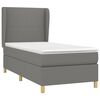 vidaXL Boxspring posteľ s matracom tmavosiv&aacute; 90x200 cm l&aacute;tka