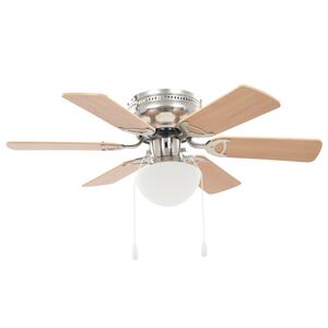 vidaXL Ozdobn&yacute; stropn&yacute; ventil&aacute;tor s osvetlen&iacute;m, 82 cm bledohned&yacute;