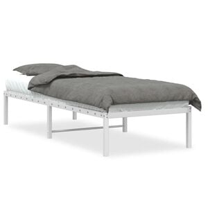 vidaXL Kovov&yacute; posteľn&yacute; r&aacute;m biely 75x190 cm