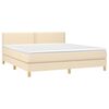 vidaXL Posteľn&yacute; r&aacute;m boxspring s matracom kr&eacute;mov&yacute; 180x200 cm l&aacute;tka