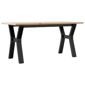 vidaXL Konferenčn&yacute; stol&iacute;k v tvare Y 100x50x45 cm borovica a oceľ