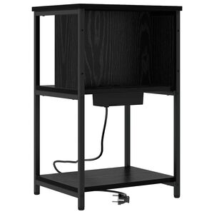 vidaXL Nočn&yacute; stol&iacute;k Čierny dub 38 x 31 x 61 cm Kompozitn&eacute; drevo