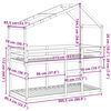 vidaXL Poschodová posteľ so strechou 80x200 cm borovicový masív