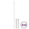 vidaXL Rukov&auml;te na skrinku 10 ks strieborn&eacute; 480 mm nehrdzavej&uacute;ca oceľ