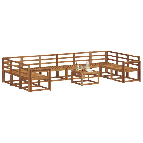 vidaXL Z&aacute;hradn&aacute; s&uacute;prava gaučov 11 pcs Pr&iacute;rodn&aacute; Pevn&eacute; ak&aacute;ciov&eacute; drevo