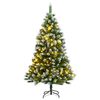 vidaXL Umel&yacute; v&yacute;klopn&yacute; vianočn&yacute; stromček 300 LED a snehov&eacute; vločky 180cm